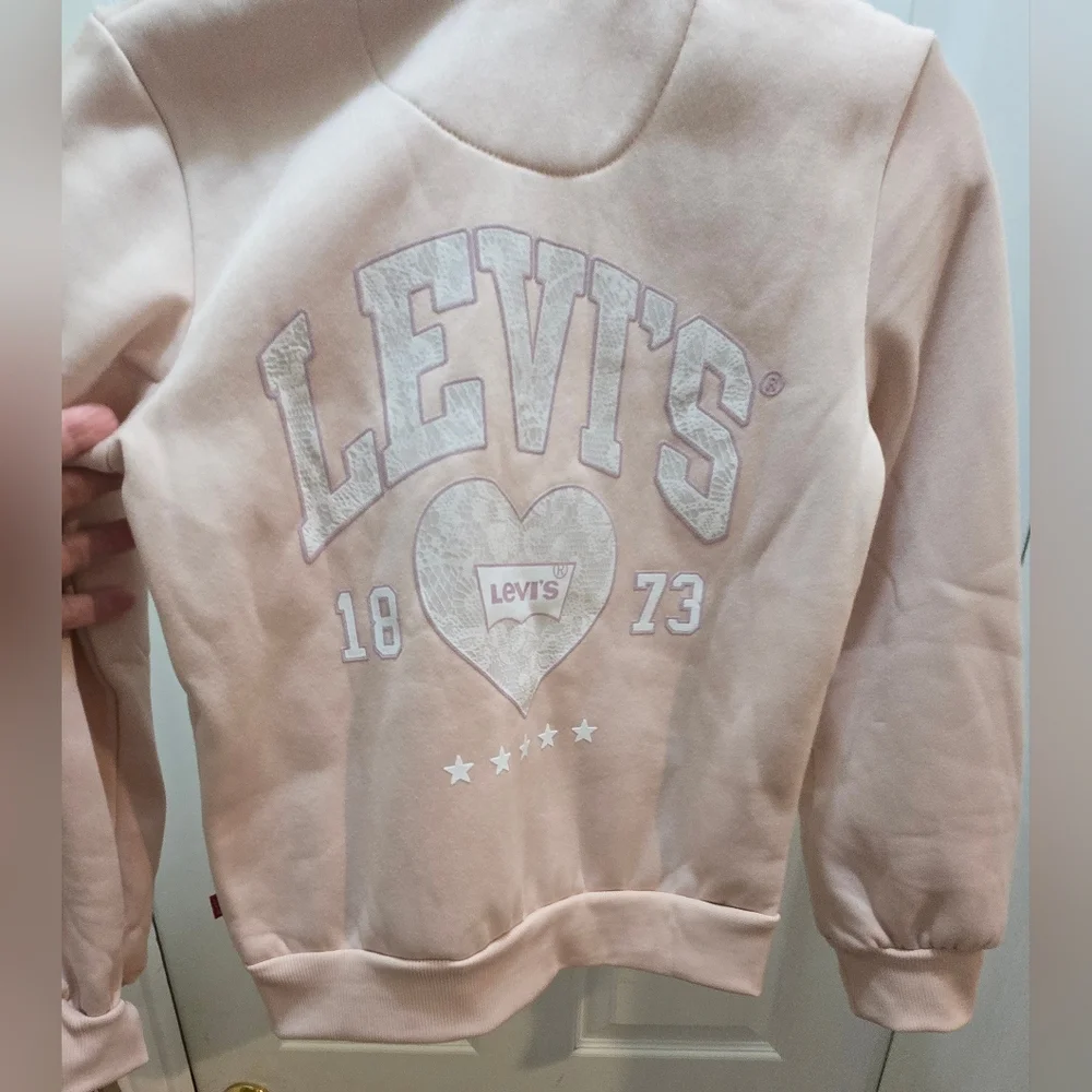 Levi's Kids Soft Pink Hoodie, L - Picture 6 of 8